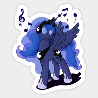 Luna with Headphones Sticker